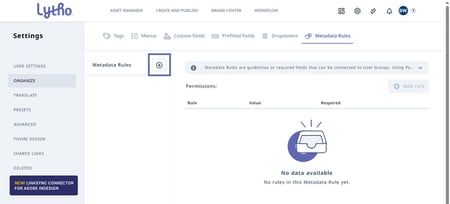 Add new Metadata Rule