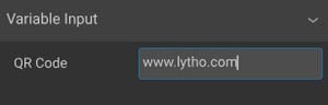 QR code input