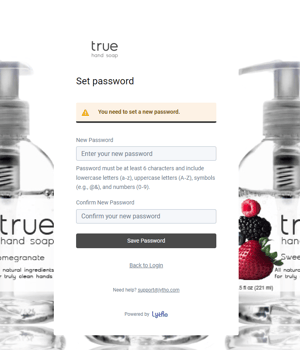 login page