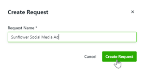 Create Request button