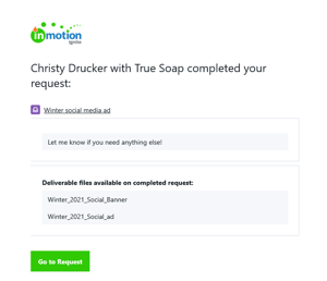 Deliverables notification