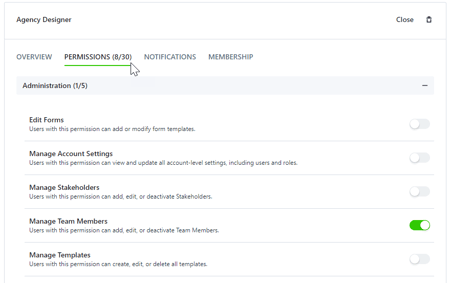 Assigning permissions