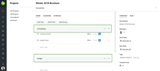 Project groups