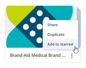 Add to starred option
