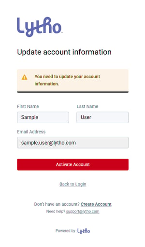 Adding account information