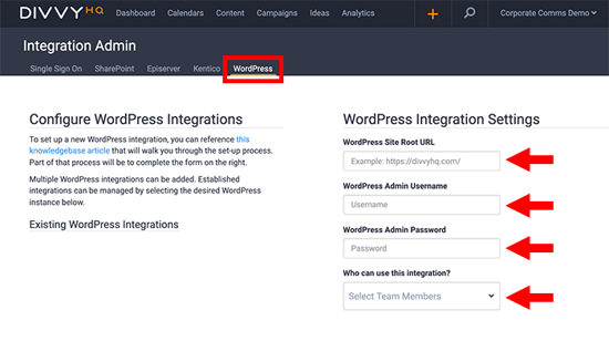 WordPress Connection