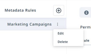 Edit or delete Metadata Rule