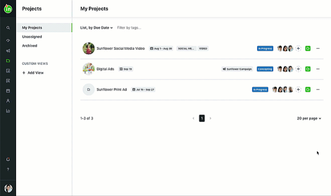 Adding Project Thumbnails