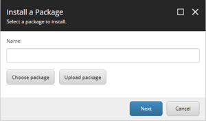 Install a package window