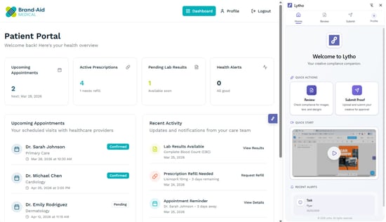 Lytho Chrome extension logged in