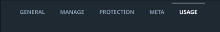 usage tab