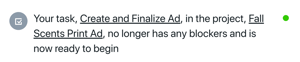 Notification example