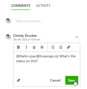 Editing comment