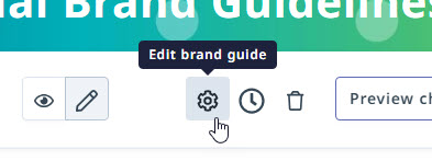 Edit brand guide button