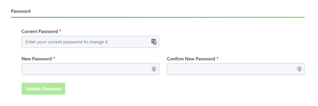 Password section