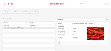 Search view