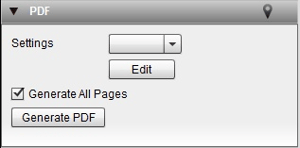 PDF export panel