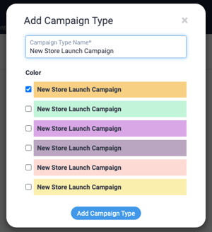 Add Campaign Types