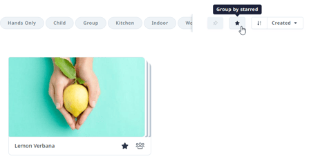 Group by starred icon