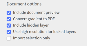 Document options
