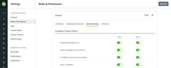 Role toggles