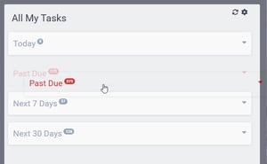 Customizing My Tasks column sections