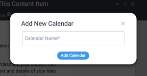 Add new calendar modal