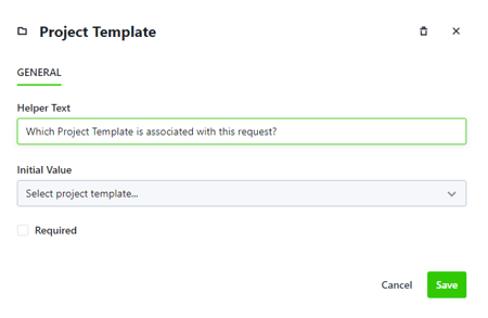Project Template Field