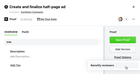 Renotify reviewer option