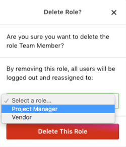 Deleting a Role