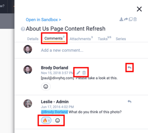 Comments Tab