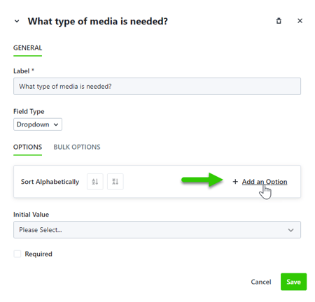 Add an option button