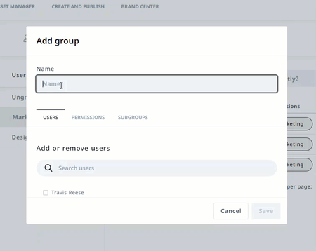 Adding group