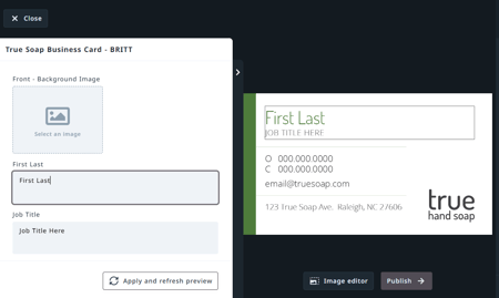 Adjusting template fields