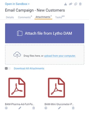 Attachments Tab