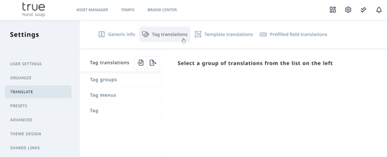 Tag translations button