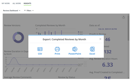 Exporting Insights Dashboards