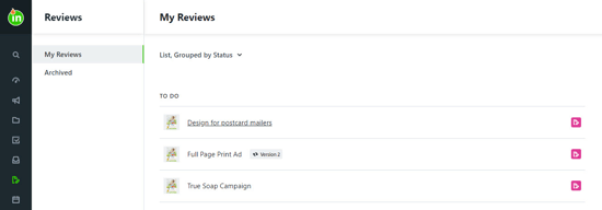 My reviews list