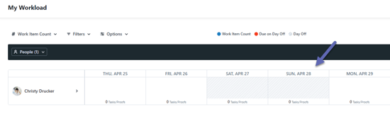 Business Days in workload