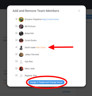 Change Owner Confirm