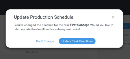 Confirm update task deadlines