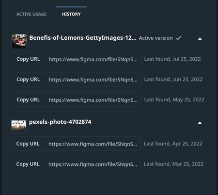 HISTORY tab