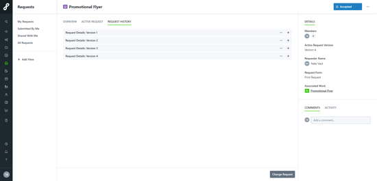 Request History tab