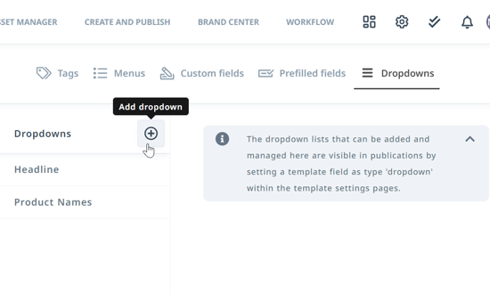 Add dropdown button