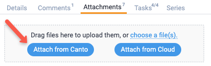 Attach from Canto button