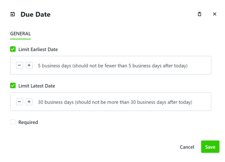 Due Date Field