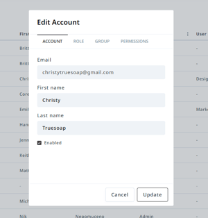 edit account settings