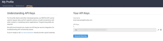 API keys