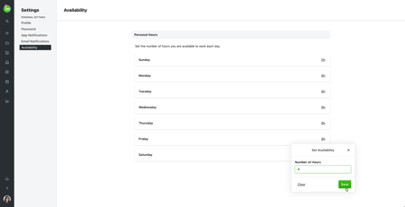 Scheduling panel