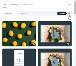 Upload button